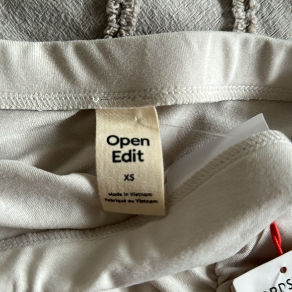 NWT! Open Edit Nordstrom Runched Knit Midi Skirt in Grey Moonbeam - Picture 5 of 6